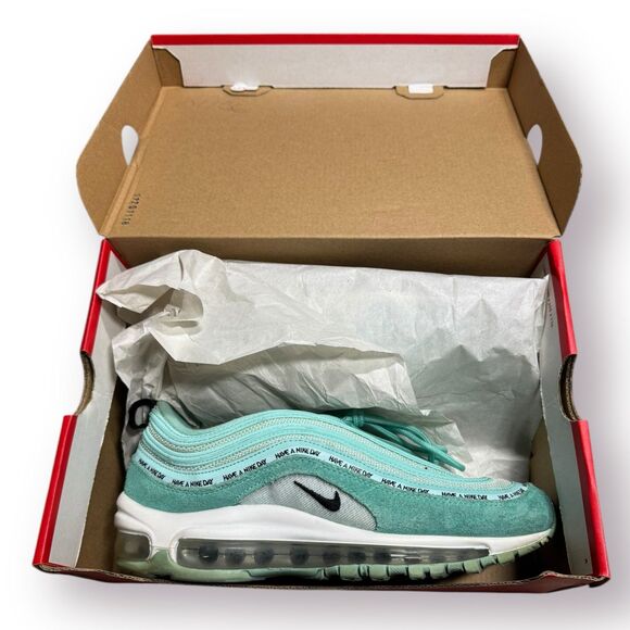 Nike Air Max 97 GS “Have A Nike Day” Size 7Y Tropical Twist Teal 923288-300 - Picture 5 of 9